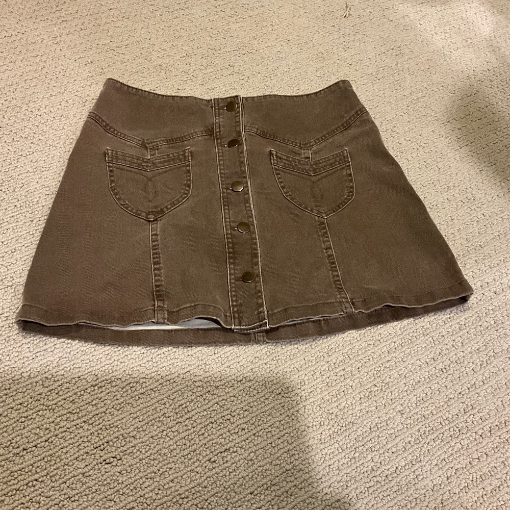Denim skirt- brown